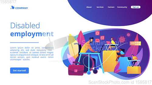 Image of Disabled employment concept landing page