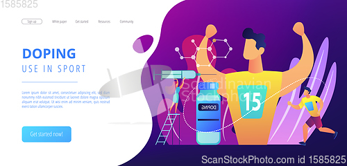 Image of Doping test concept landing page.