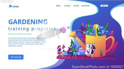 Image of Garden workshop concept landing page