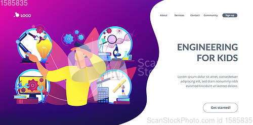 Image of STEM education concept landing page