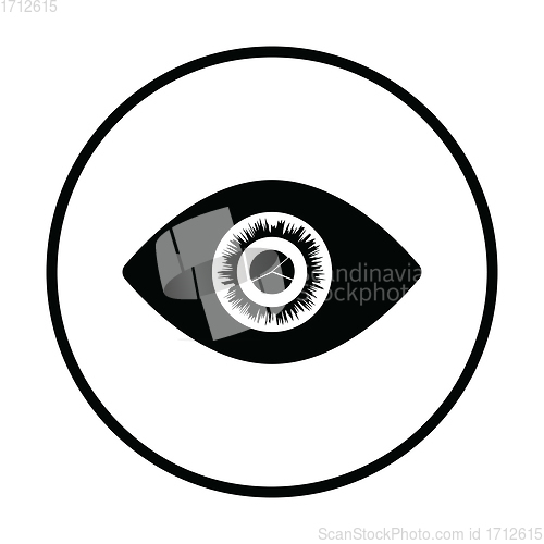 Image of Eye with market chart inside pupil icon