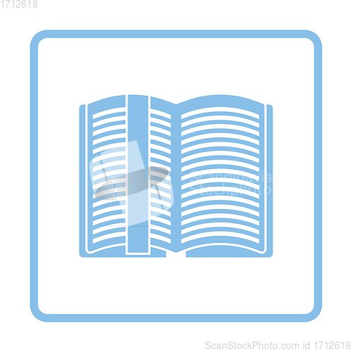Image of Open book with bookmark icon