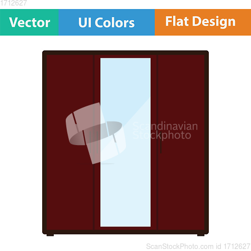 Image of Wardrobe with mirror icon