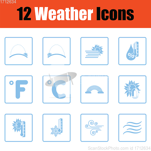 Image of Set of weather icons