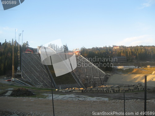 Image of Building a new ski jumping hill, Holmenkollen, Oslo