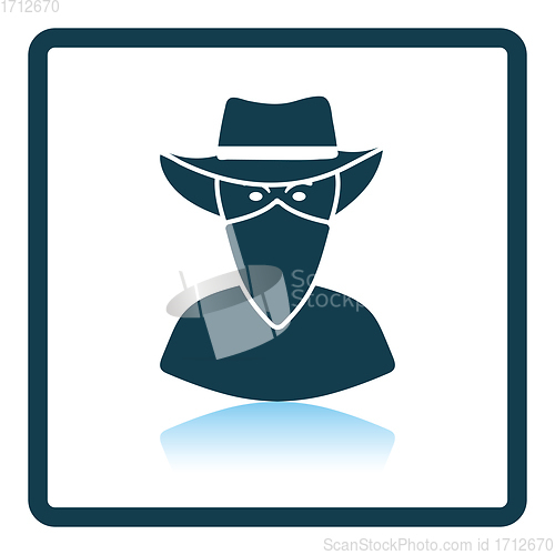 Image of Cowboy with a scarf on face icon