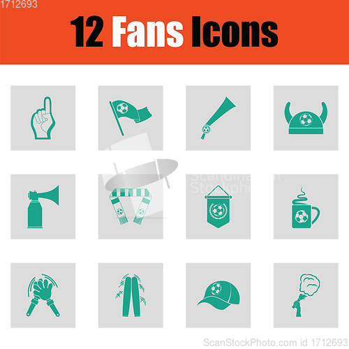 Image of Fans icon set