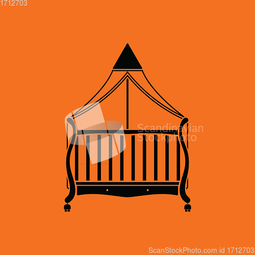 Image of Crib with canopy icon