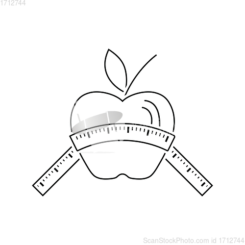 Image of Icon of Apple with measure tape