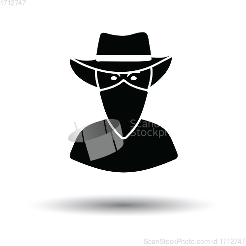 Image of Cowboy with a scarf on face icon