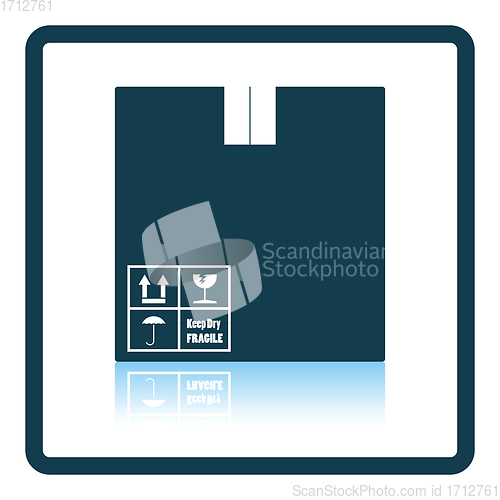 Image of Cardboard package box icon