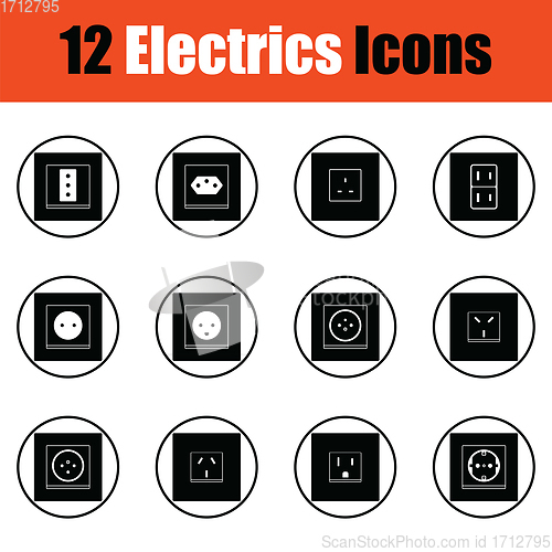 Image of Electrics icon set