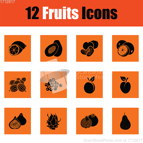 Image of Fruit icon set