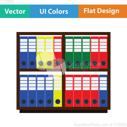 Image of Office cabinet with folders icon