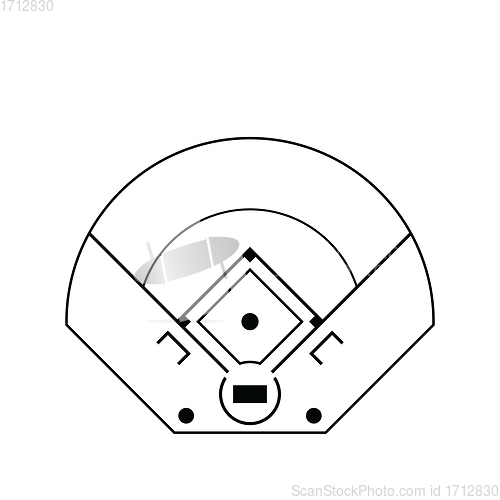 Image of Baseball field aerial view icon