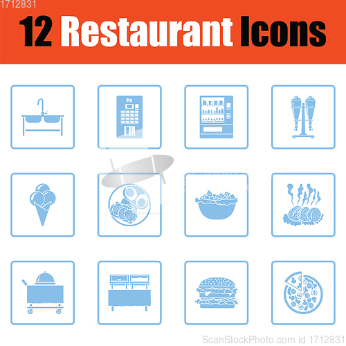 Image of Restaurant icon set