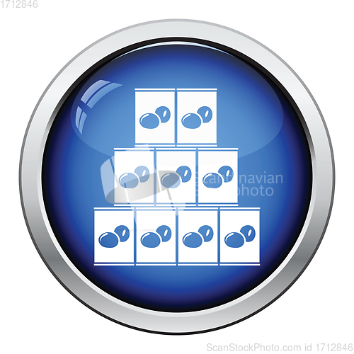 Image of Stack of olive cans icon
