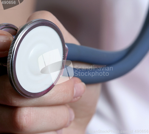 Image of Young doctor with stethoscope.