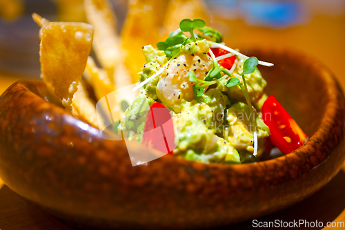 Image of avocado and shrimps salad