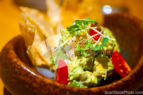 Image of avocado and shrimps salad