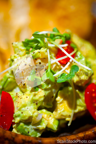 Image of avocado and shrimps salad