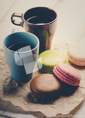 Image of Macaroons and coffee