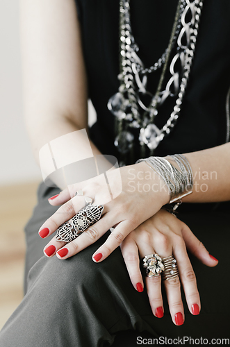 Image of Stylish female hands