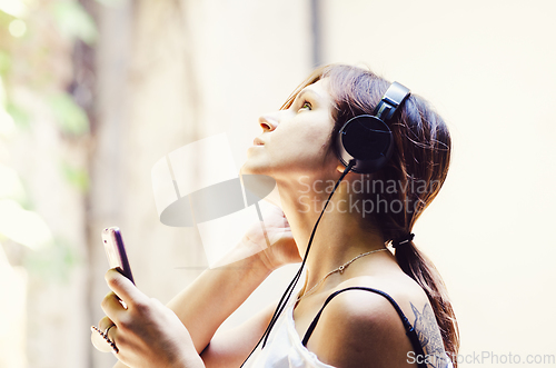 Image of Girl with headphones