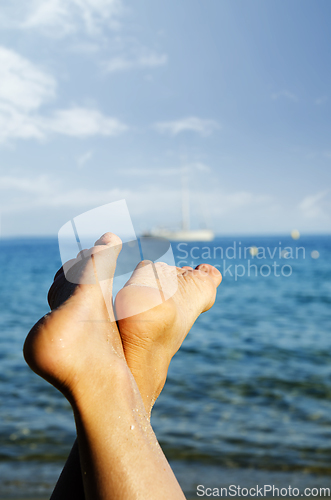 Image of Feet on the beach