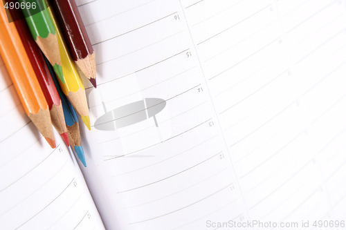 Image of Color pencil and agenda