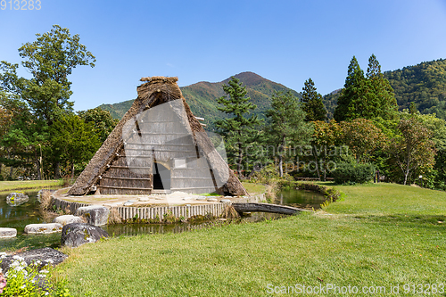 Image of Traditional Japanese Gassho style house in Shirakawa go