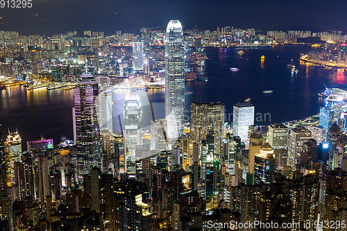 Image of Hong Kong city at night