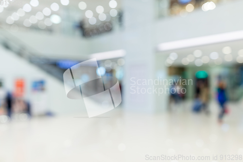 Image of Blurred image of shopping mall and people