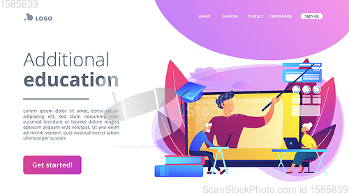 Image of Online learning for seniors concept landing page