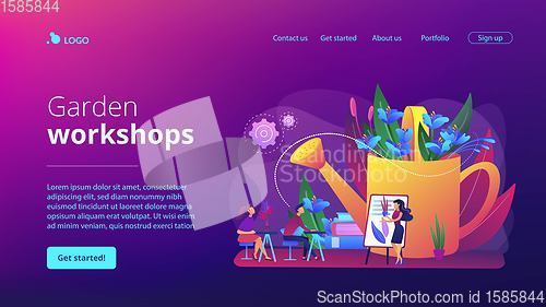 Image of Garden workshop concept landing page