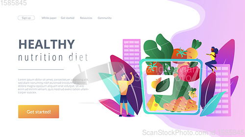 Image of Assorted snack pack concept landing page.