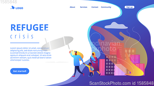 Image of Refugees concept landing page.