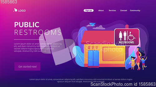 Image of Public restroomsconcept landing page