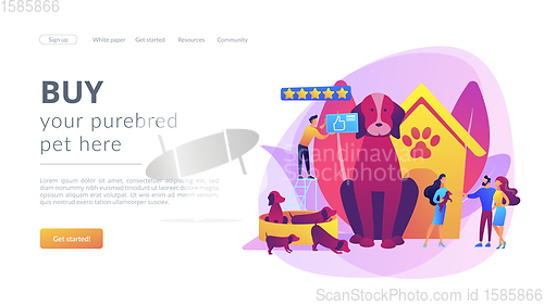 Image of Breed club concept landing page