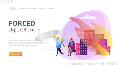 Image of Refugees concept landing page.