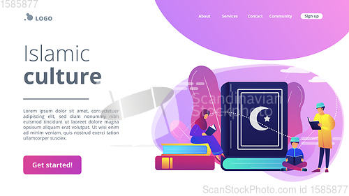 Image of Islam concept landing page.