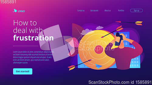 Image of Frustration concept landing page