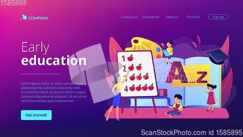 Image of Early education concept landing page