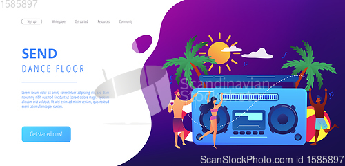 Image of Beach party concept landing page.
