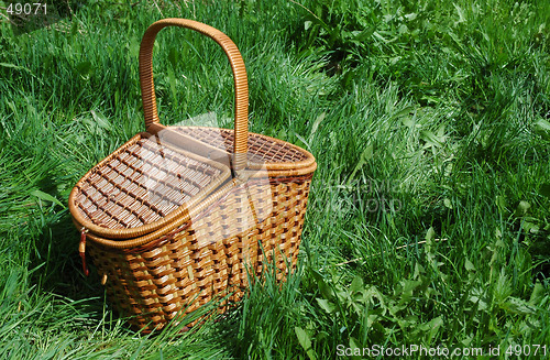 Image of The basket  for picnic.