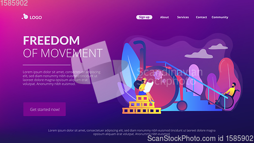 Image of Accessible environment designing concept landing page