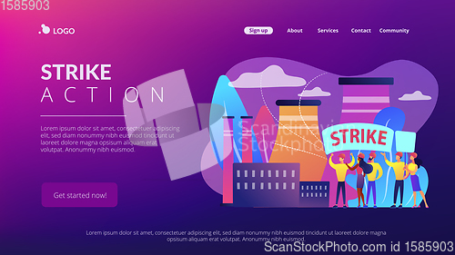 Image of Strike action concept landing page.