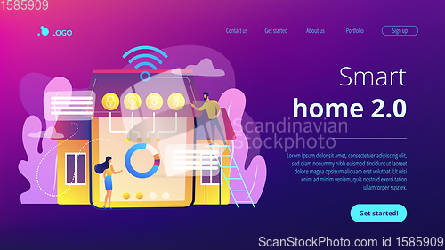 Image of Smart home 2.0 concept landing page.