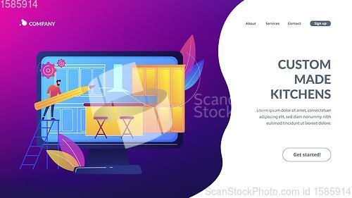 Image of Custom made kitchens concept landing page