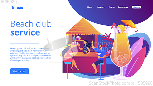 Image of Beach bar concept landing page.